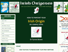 Tablet Screenshot of irishorigenes.com